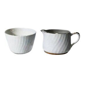 Vtge Barratt's Staffordshire Golden Anniversary 22kt Gold Creamer & Sugar Bowl